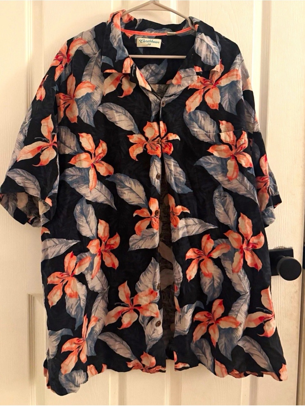 Caribbean Silk 100% Silk Hawaiian Shirt | 3XT | Tropical Floral